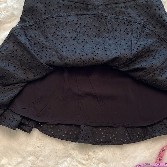 Free People Black Eyelet Skirt 6 - Picture 6 of 7